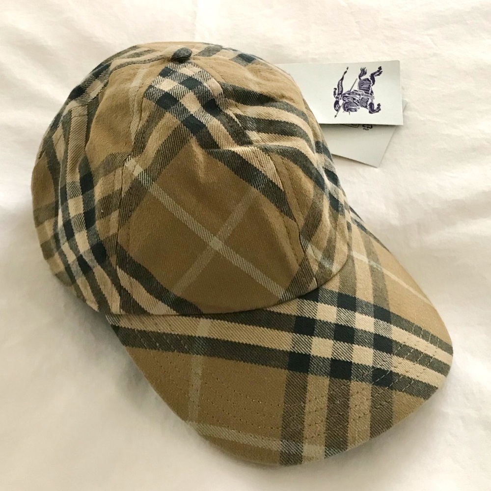 🆕 BURBERRY Unisex Twill Check Baseball Cap - Picture 6 of 11